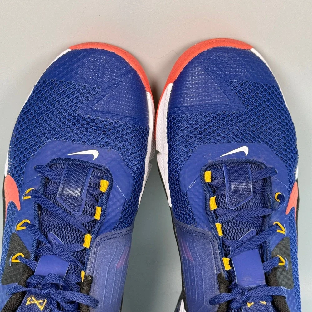 Nike Metcon 7 Mens 9.5 9 1/2 Crossfit Training Shoe Blue Orange Sneaker Low Lace